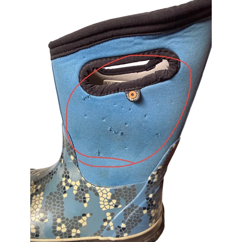 Bogs K Classic Axel Youth‎ 5 Blue Waterproof Insulated Winter Rain Boots